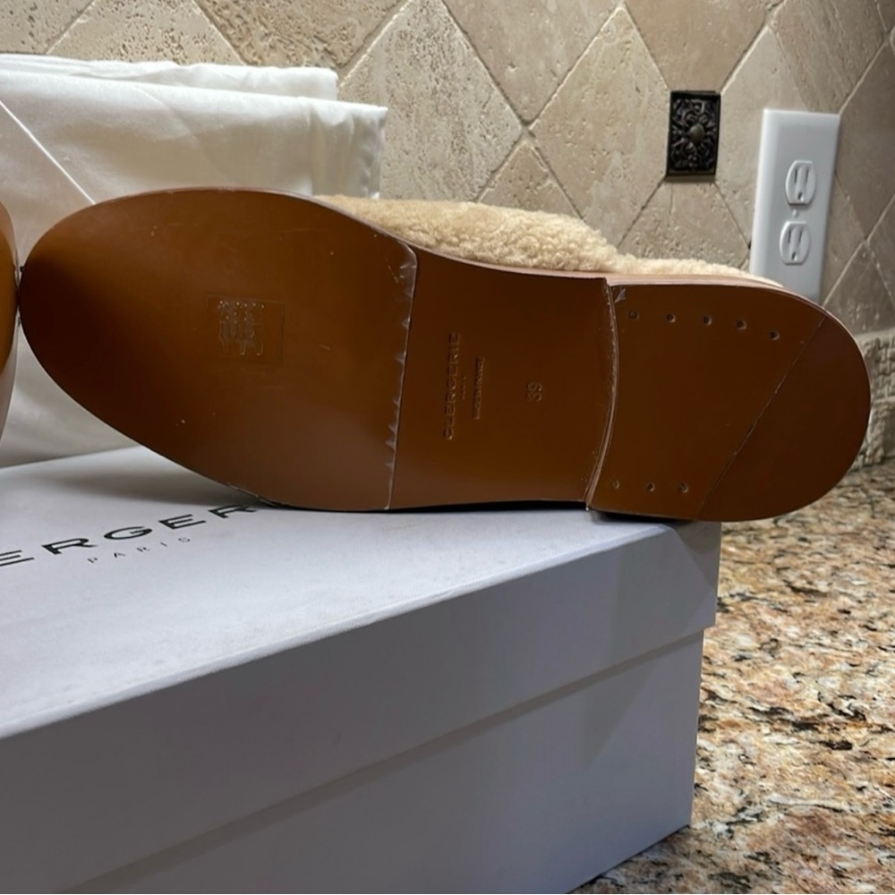 ROBERT CLERGERIE PARIS, GILLIEF, SHEARLING MULES, SIZE US 8.5, EU 38.5 - Picture 10 of 11